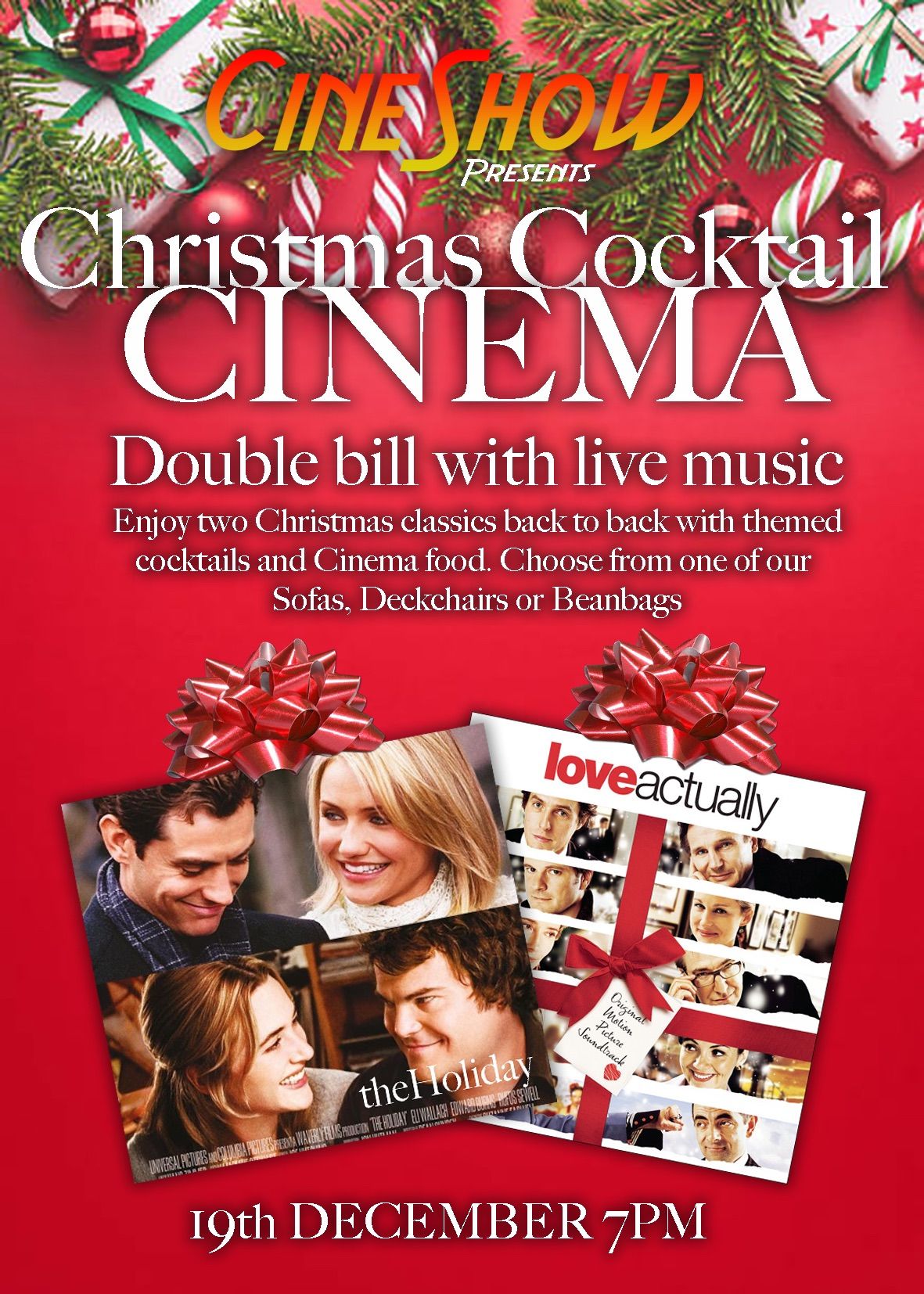 Christmas Cocktail Cinema - Double Bill