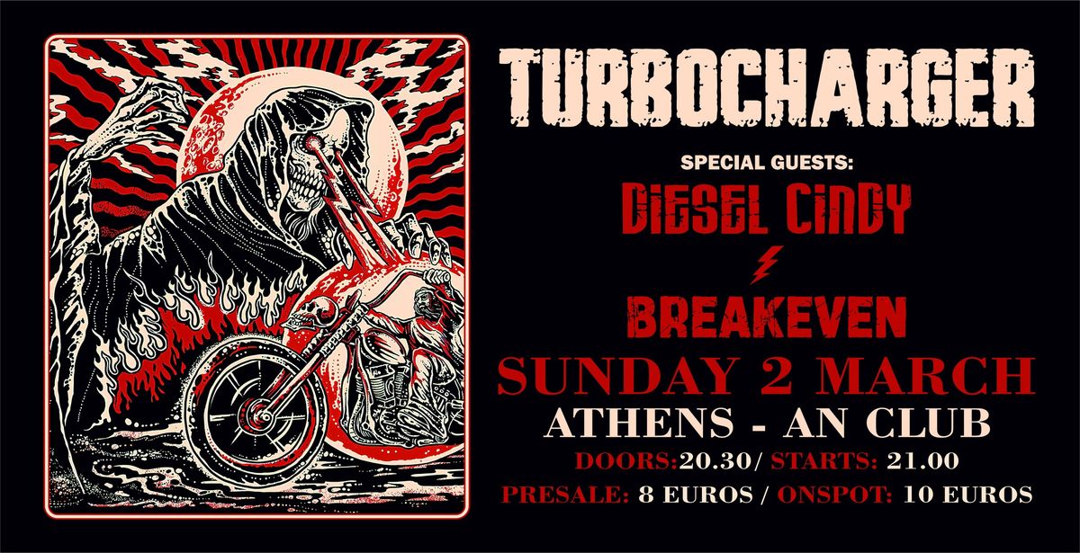 TURBOCHARGER | Special guest: DIESEL CINDY \/ BREAKEVEN | 02.03.2025 at An club!