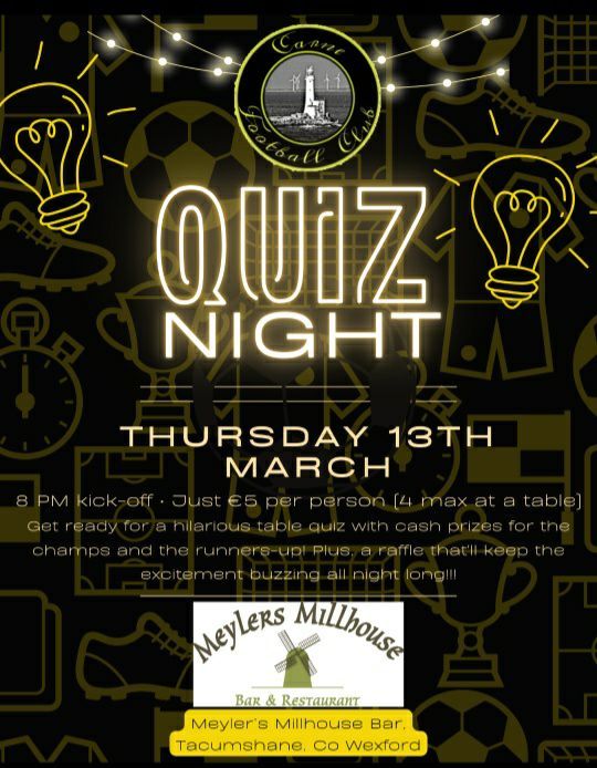 Carne FC Table Quiz Night