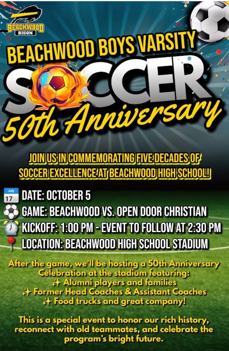 Beachwood Boys Soccer 50 Year Anniversary 