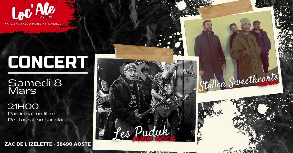 [CONCERT] LES PUDUK + STOLEN SWEETHEARTS | SAMEDI 8 MARS 2025