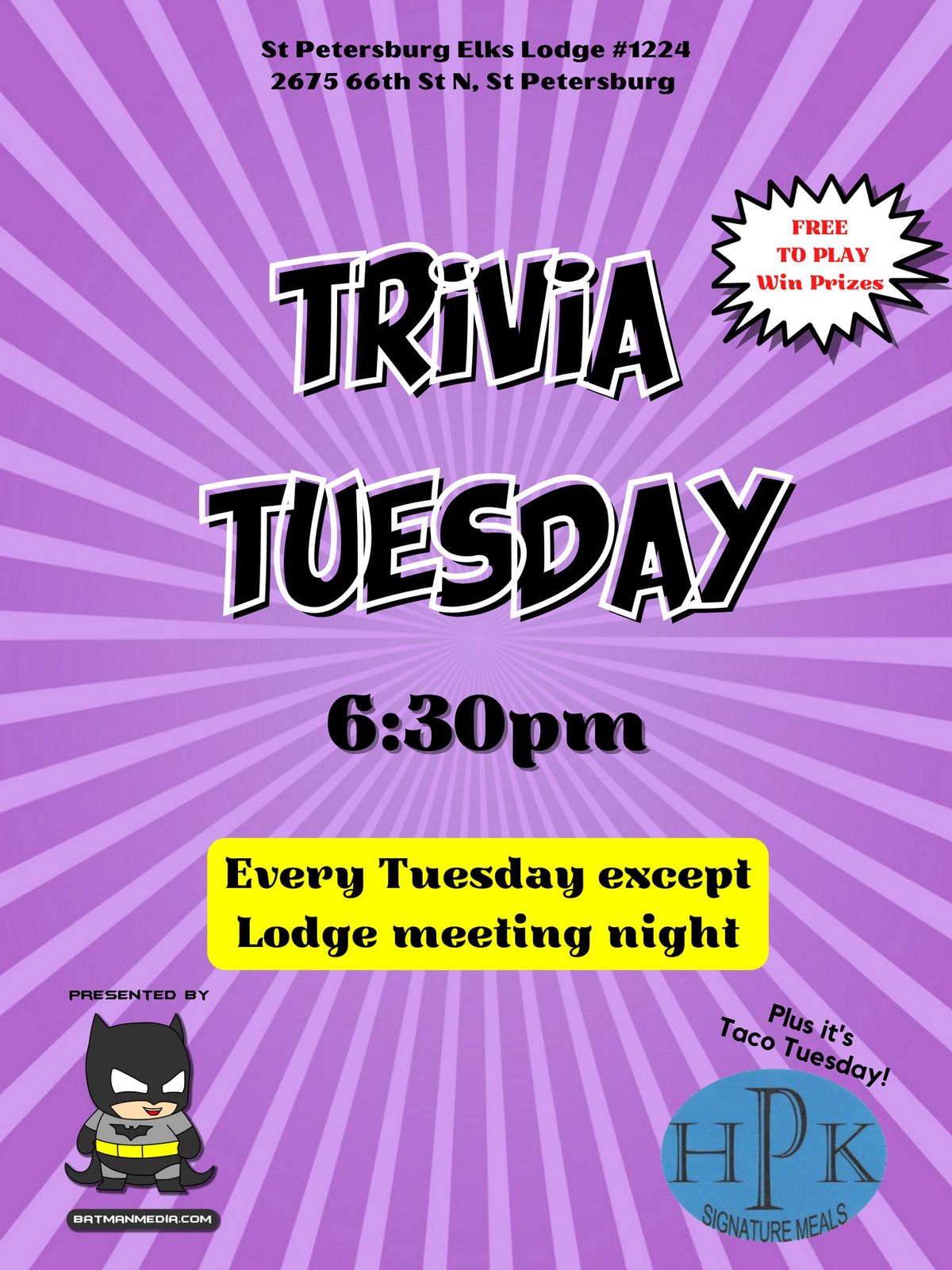 Trivia Tuesday at Elks