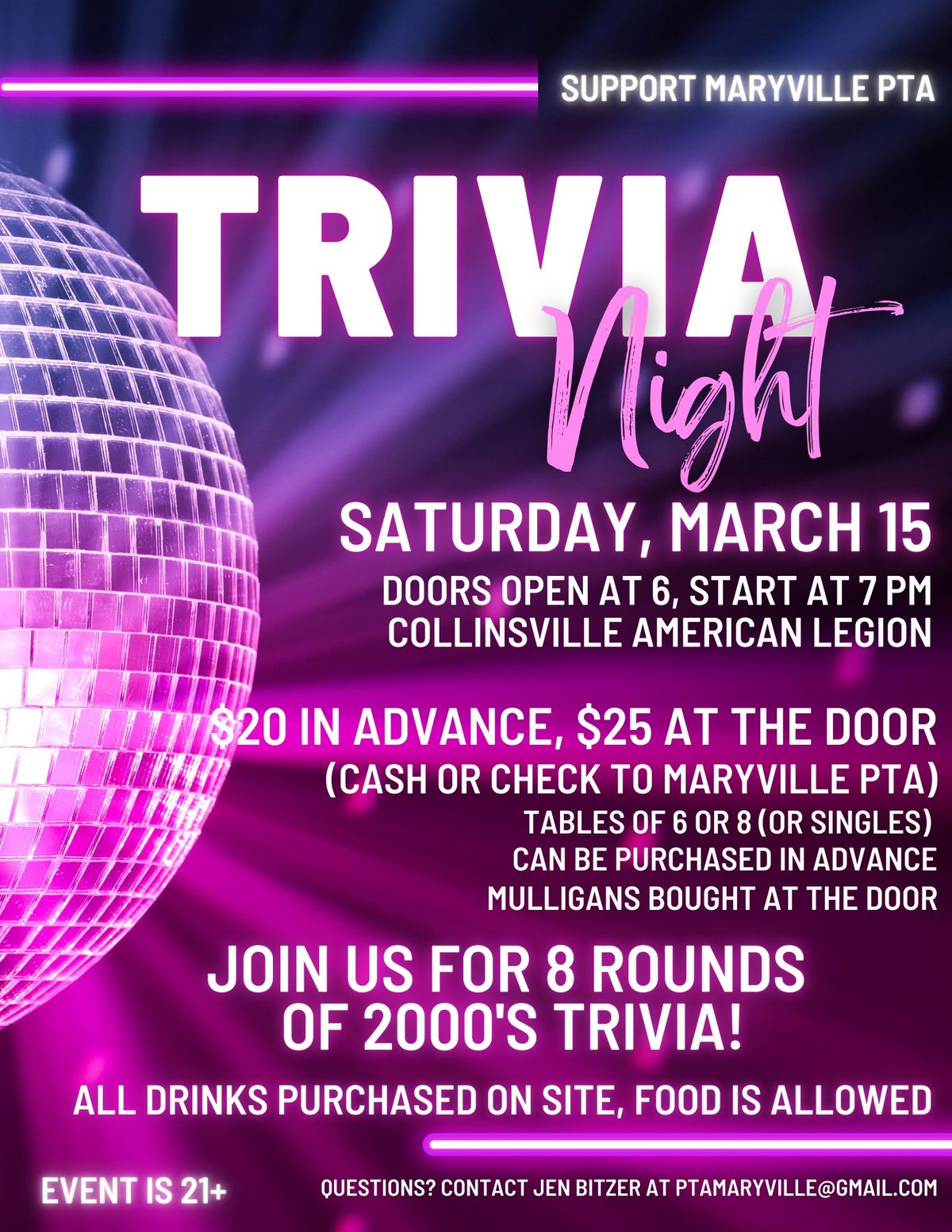 Annual Trivia Night Fundraiser