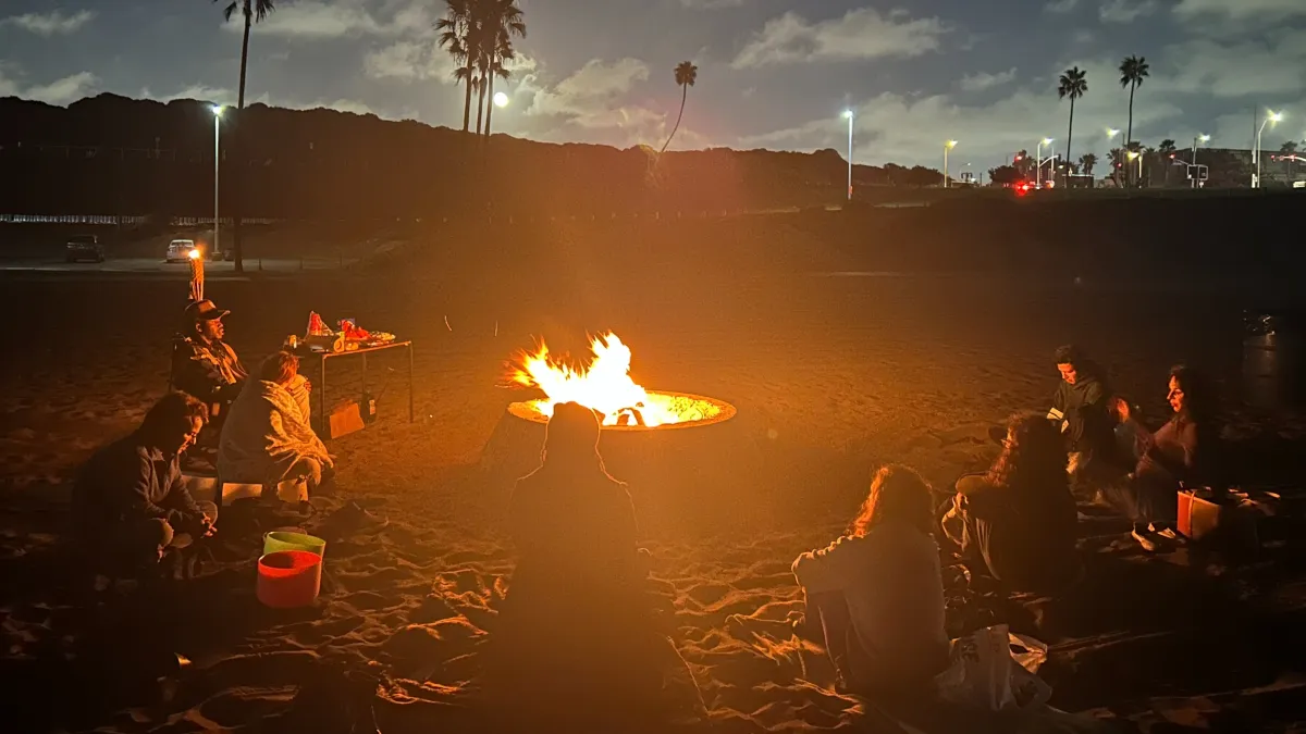 Supermoon Beach Bonfire