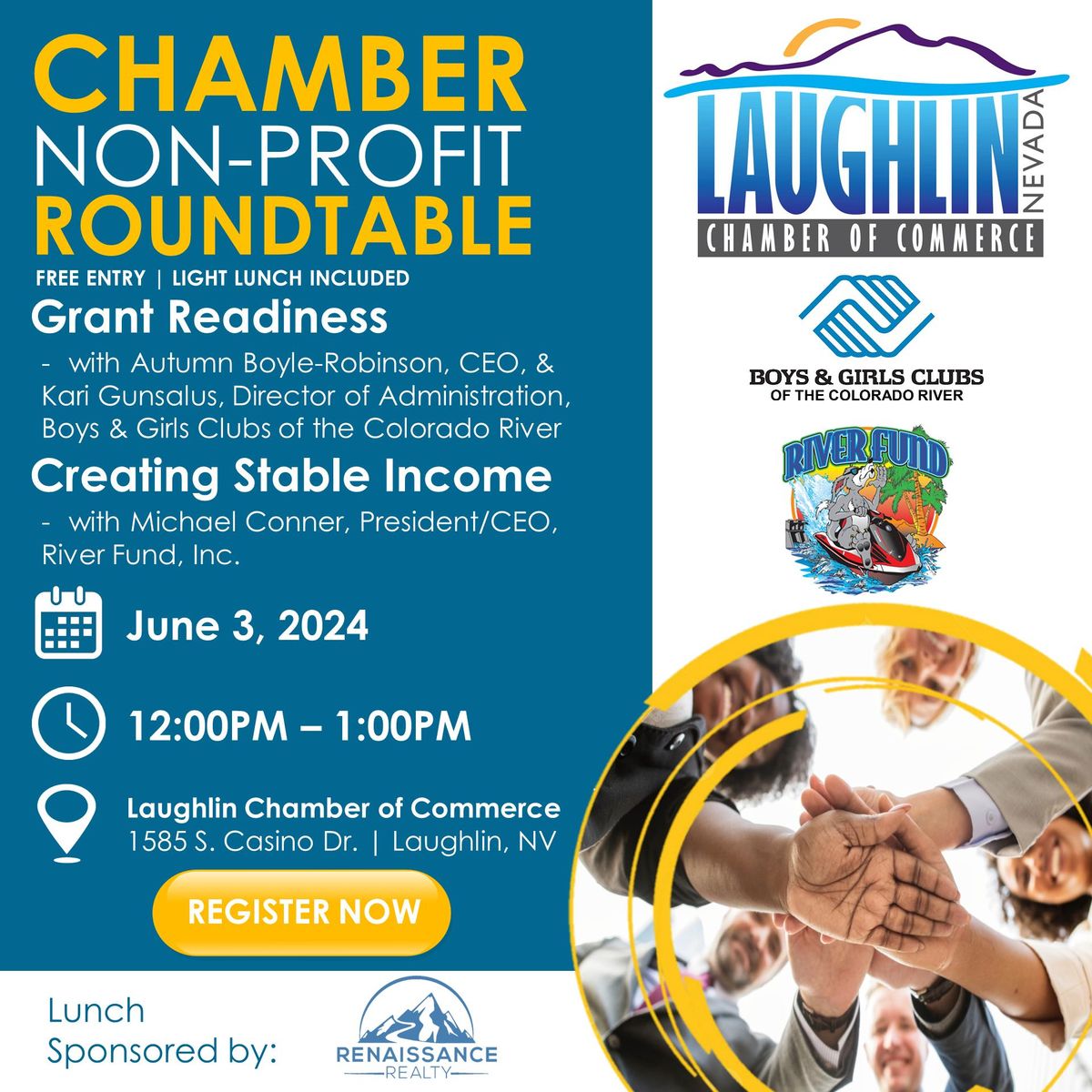 Chamber Non-Profit Roundtable: Grant Readiness & Creating A Stable Income