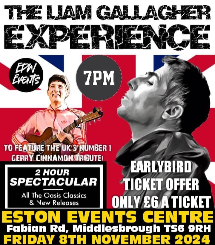 Liam Gallagher experience featuring Gerry Cinnamon tribute