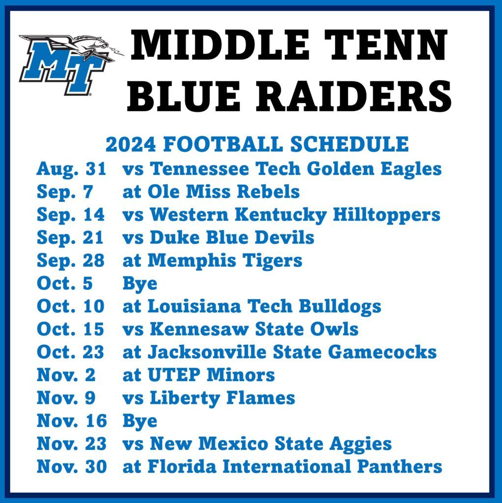 Kennesaw State Owls at Middle Tennessee Blue Raiders Football