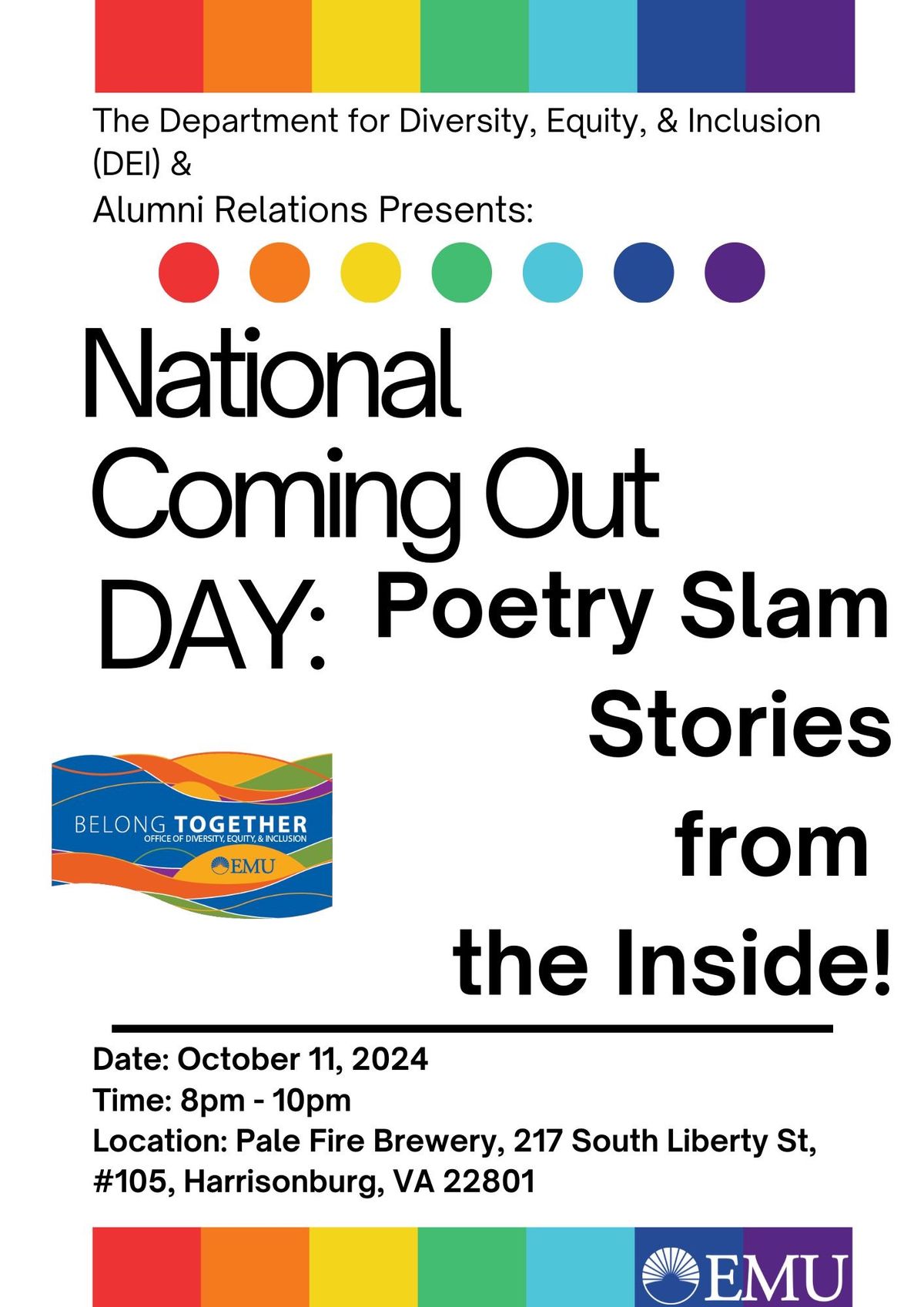 National Coming Out Day: Poetry & Storytelling