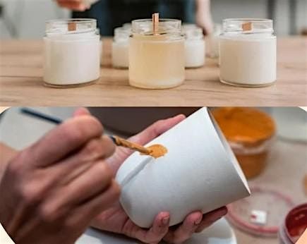 Candle Making and Ceramic Painting at Color Me Mine in Miami