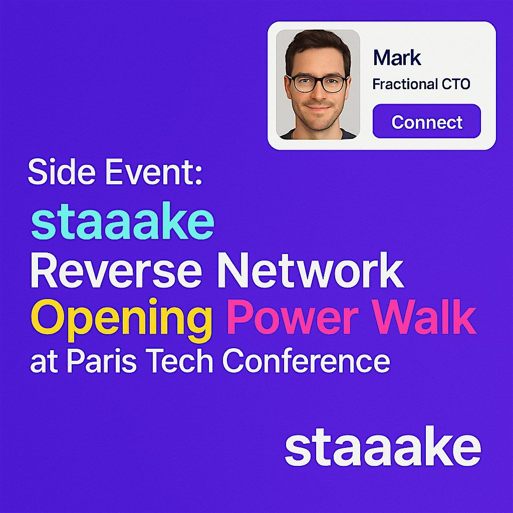 staaake Reverse Network Opening Power Walk at Paris Tech Conference