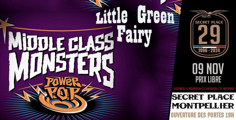 La TAF et BOOMERANG pr\u00e9sentent MIDDLE CLASS MONSTERS + LITTLE GREEN FAIRY