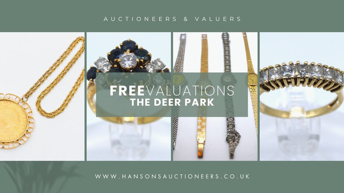 Valuation Day: FREE Jewellery & Watches Valuations at The Deer Park, Hoar Cross