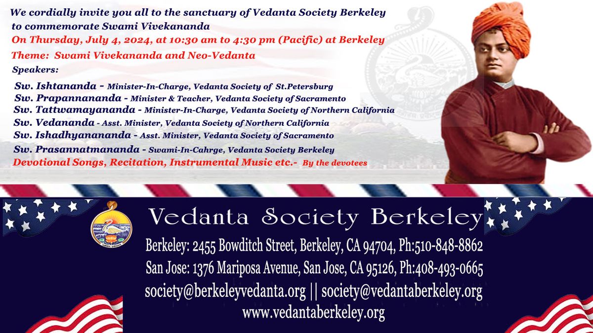 Commemorate Swami Vivekanananda on July 4th