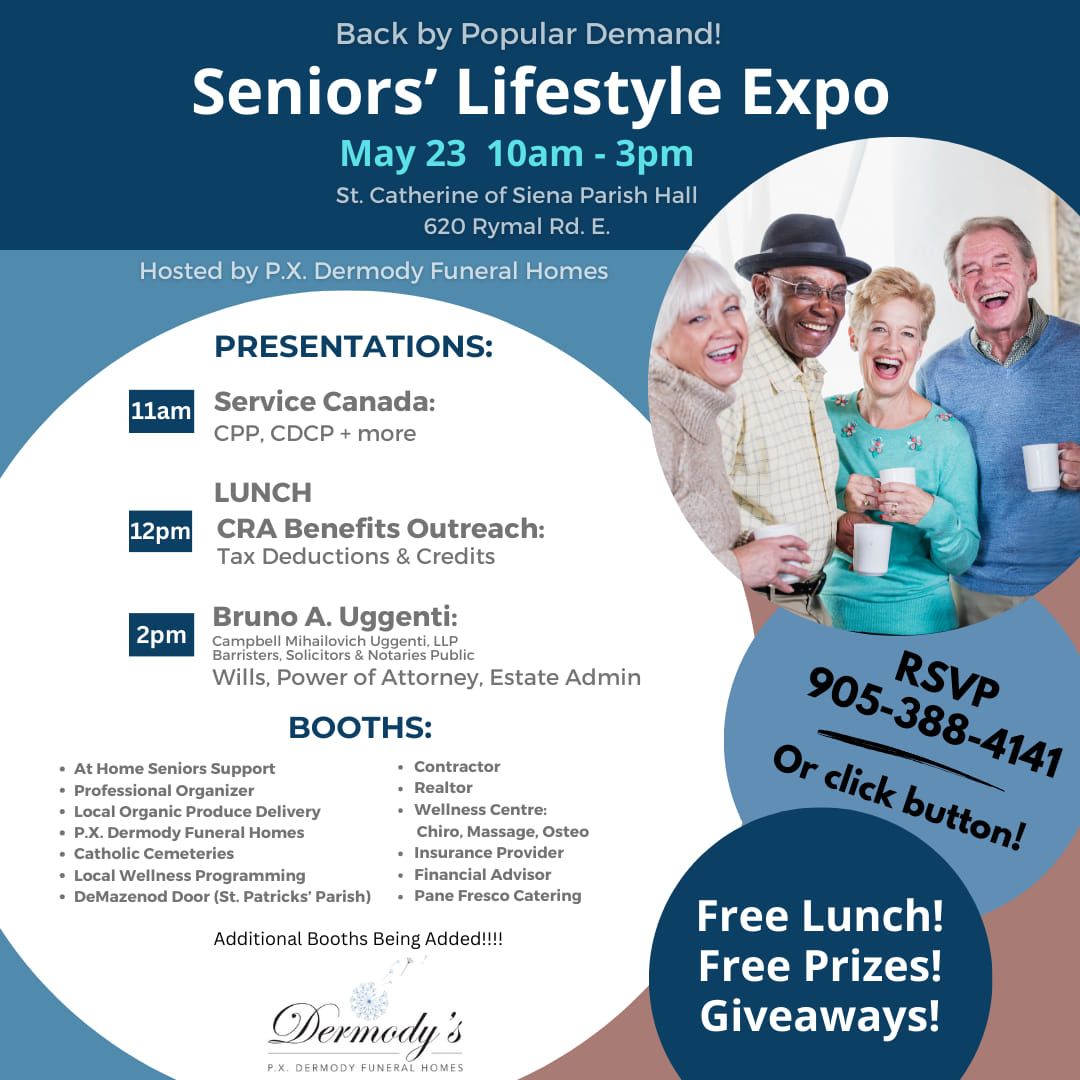 Back by Popular Demand! SENIORS' LIFESTYLE EXPO!