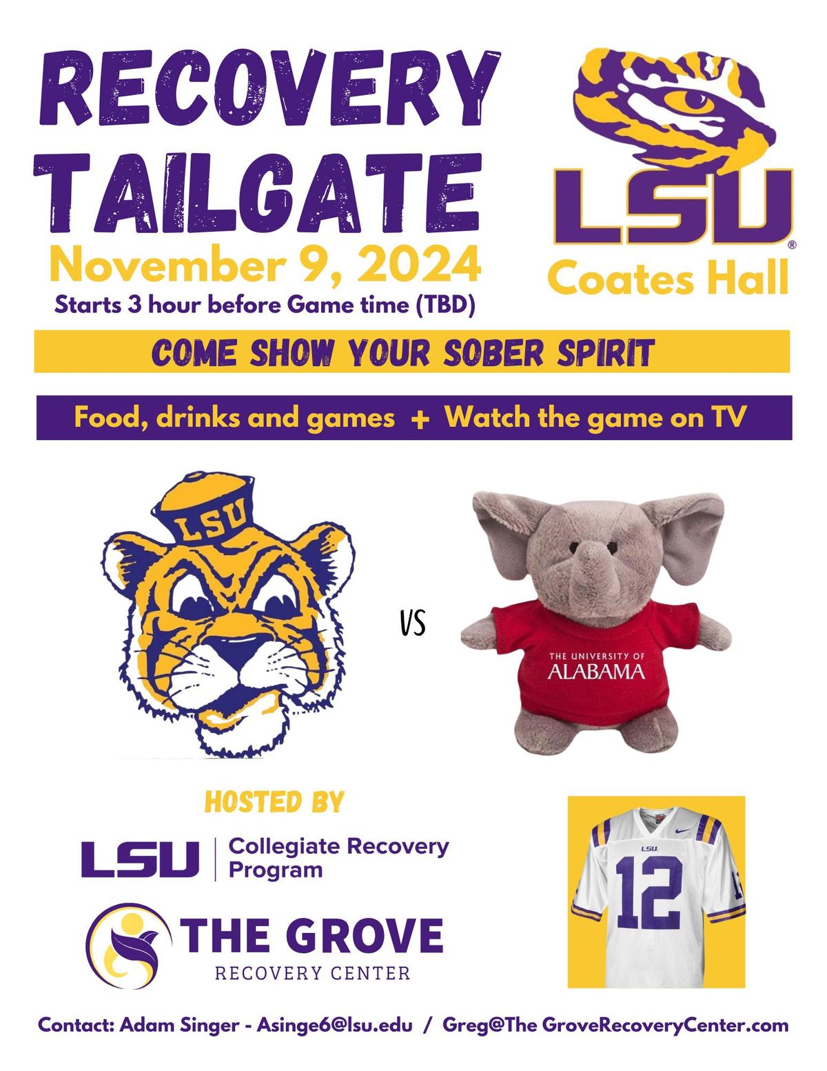 Recovery Tailgate - LSU vs Alabama