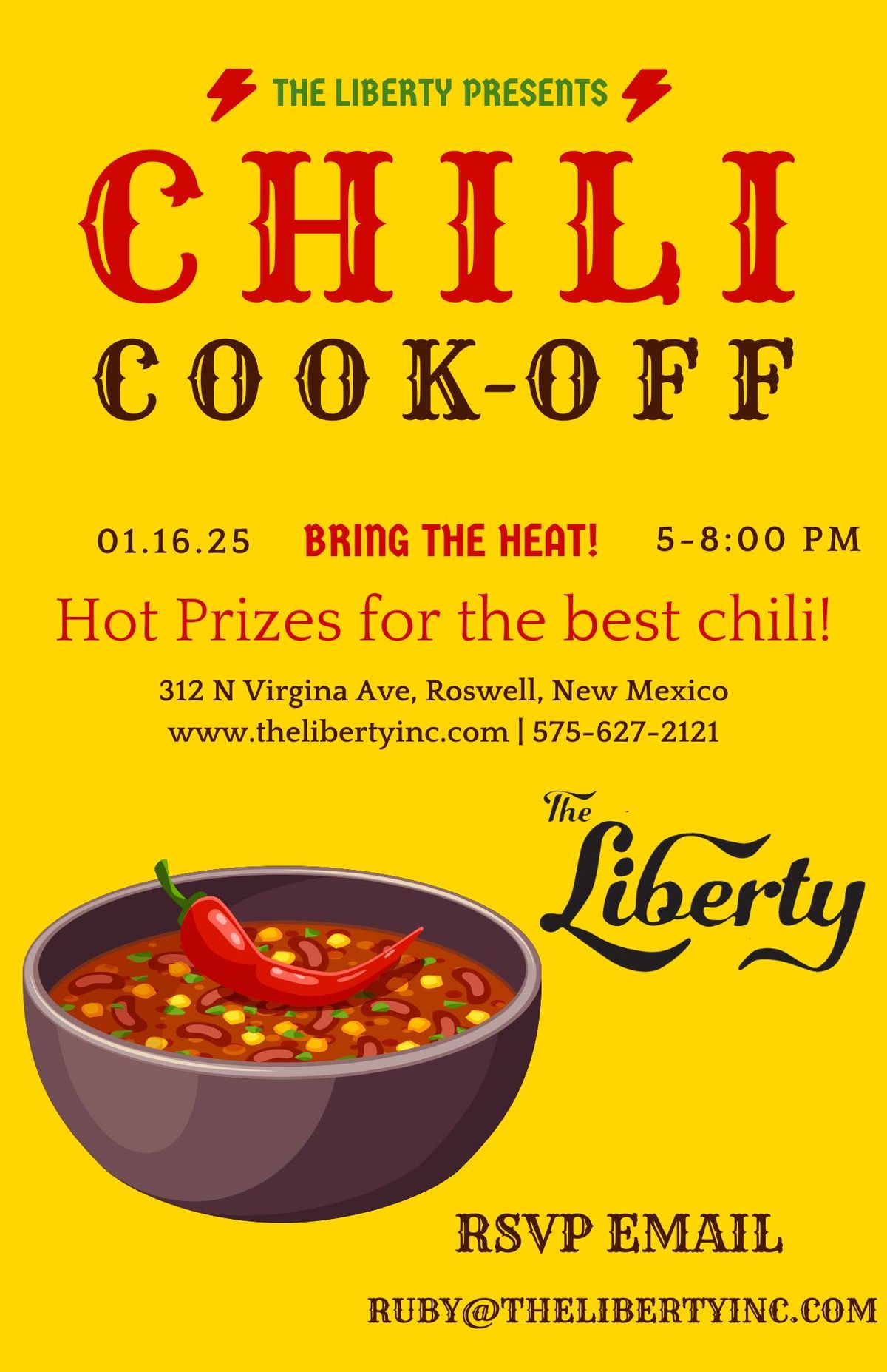 CHILI, not Chile, Cook- Off ! 