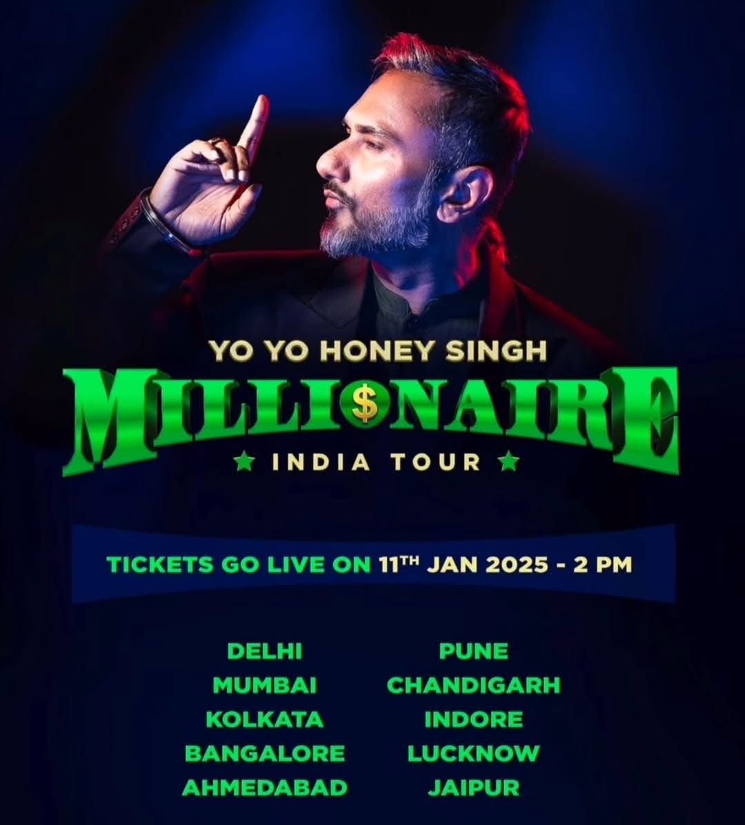 Yo Yo Honey Singh Millionaire India Tour