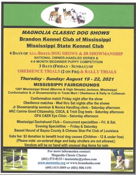 MSKC AKC Dog Show / Magnolia Classic Cluster, 1207 Mississippi St