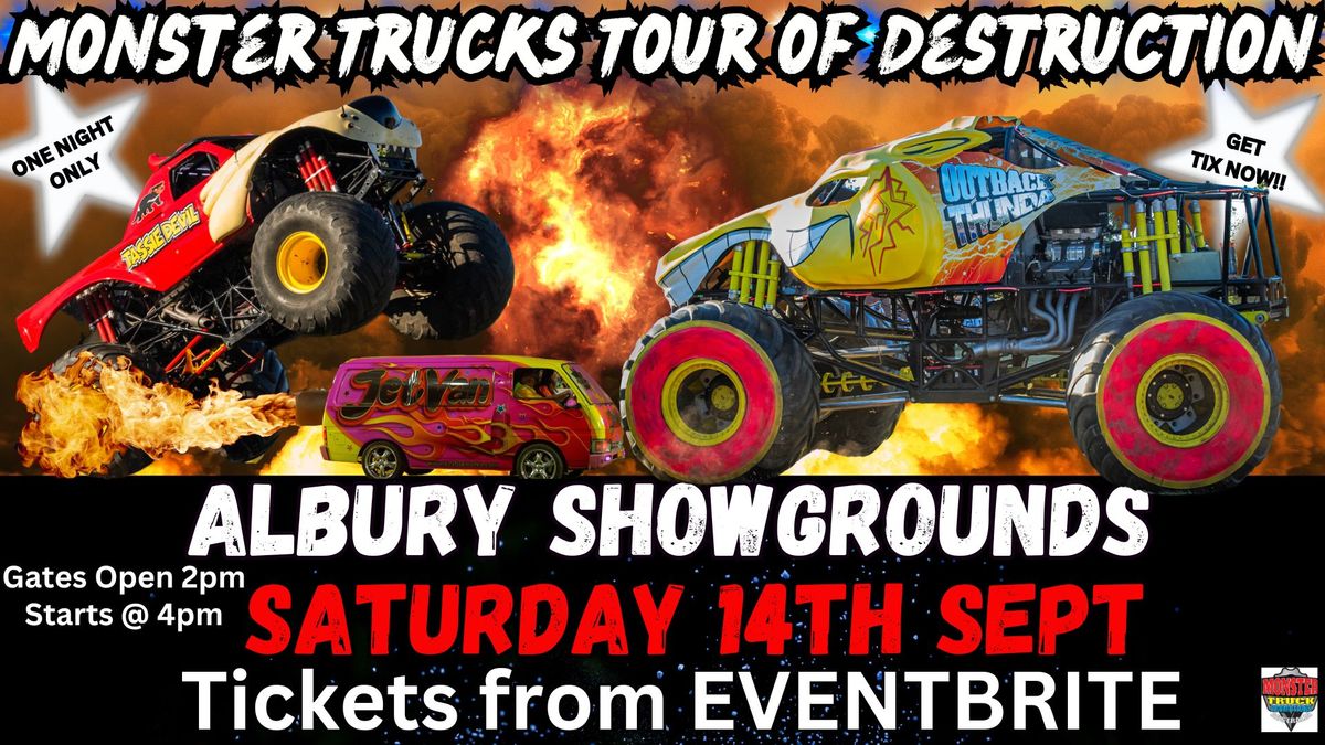Monster Trucks Tour of Destruction Albury Showgrounds
