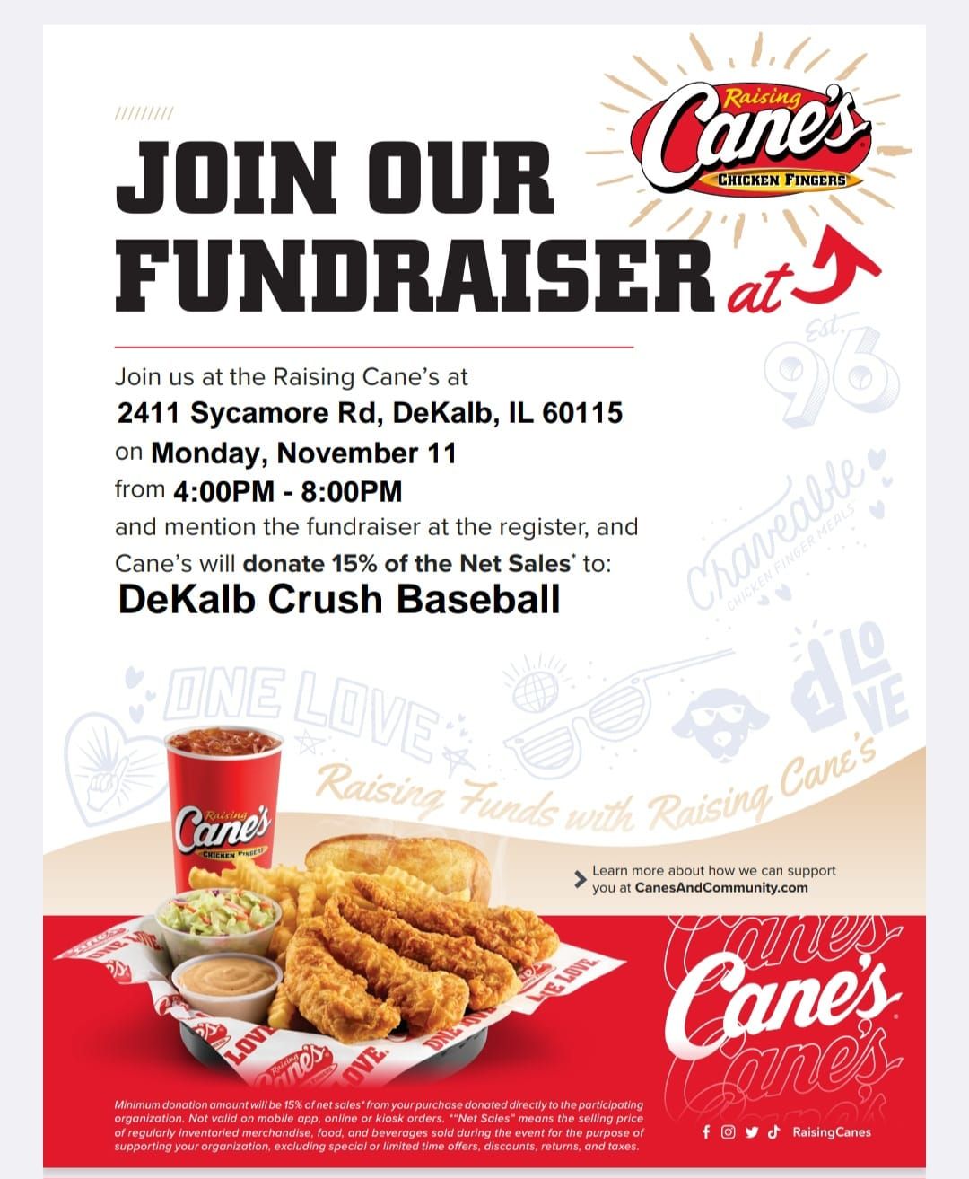 Raising Canes Fundraiser