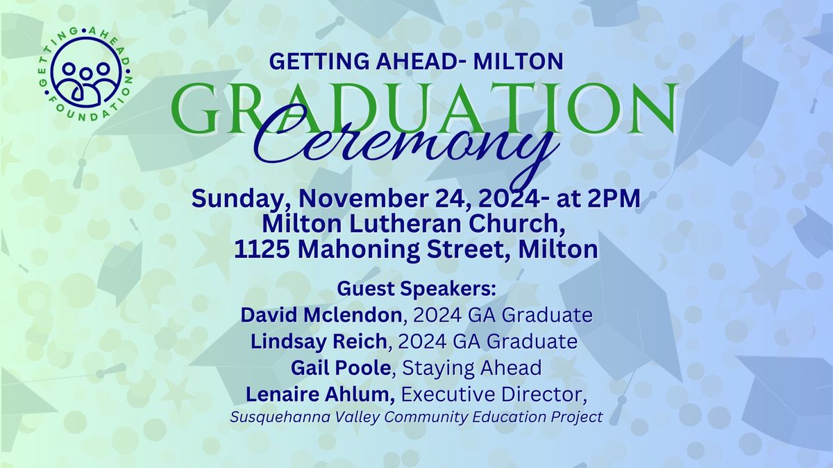 Getting Ahead Milton- Graduation