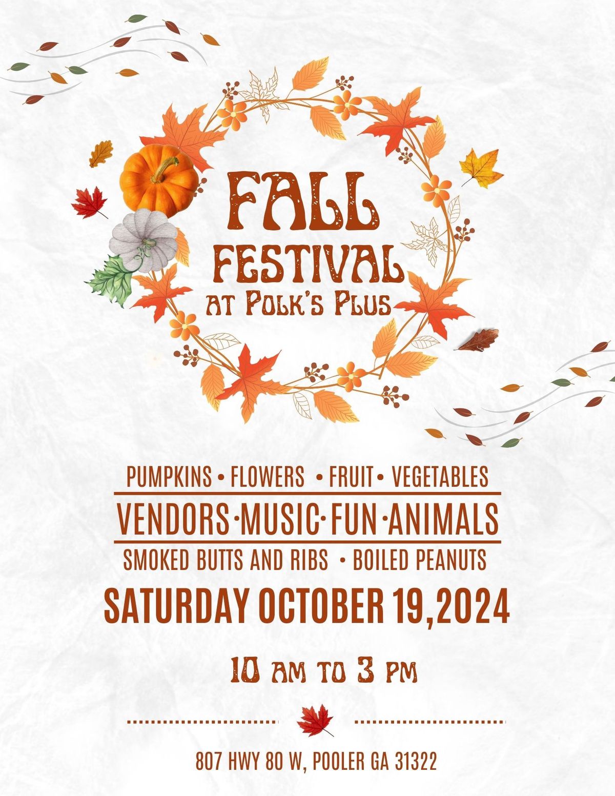 Polk\u2019s Plus Fall Festival