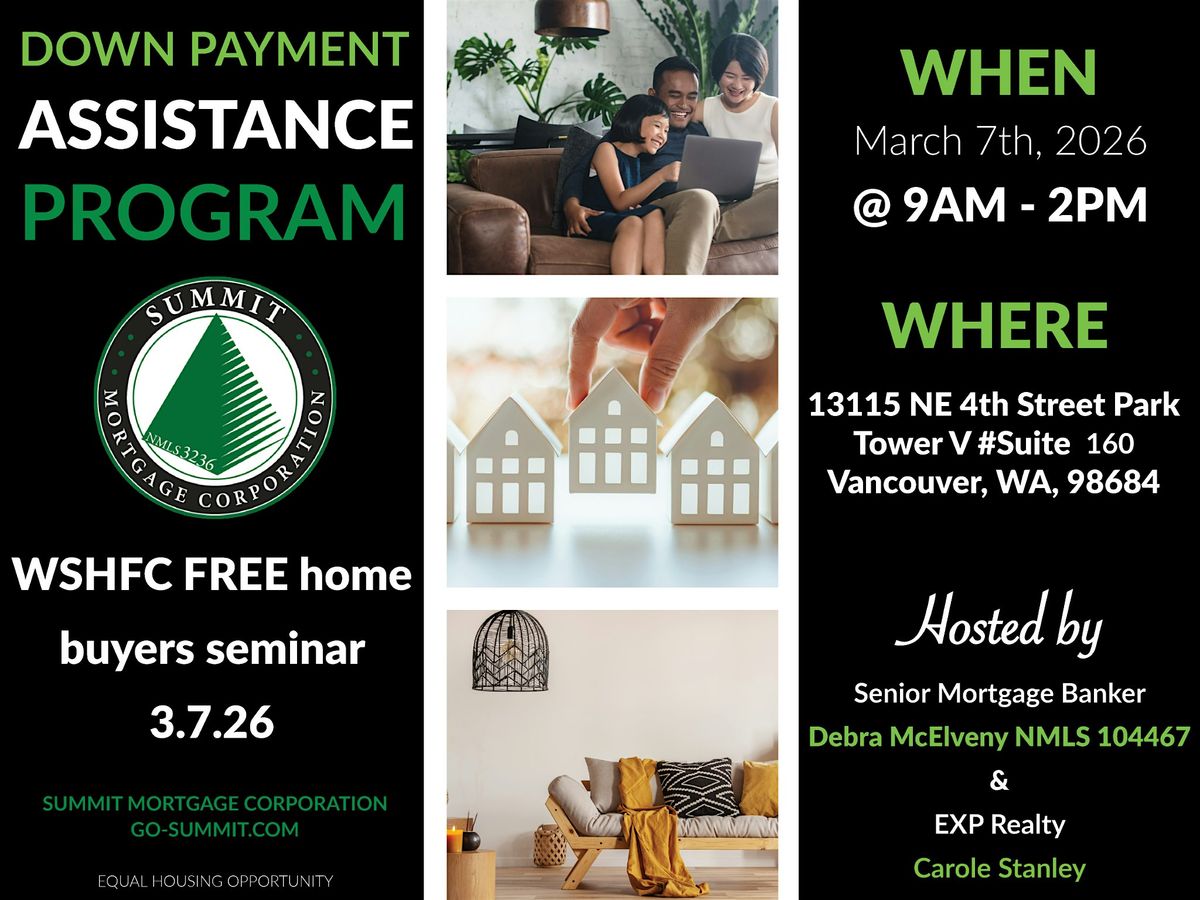 FREE Homebuyers Education Class Sponsored by WSHFC