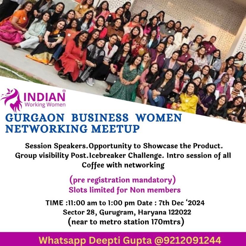 Business meetup for women entrepreneurs Gurgaon