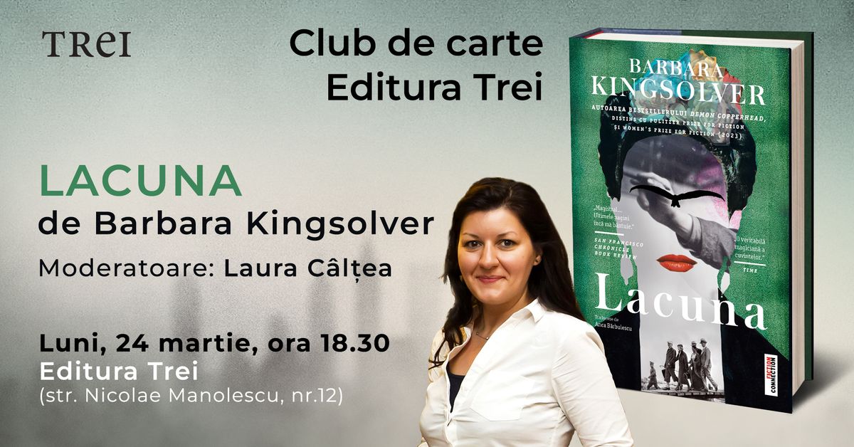 Club de carte Editura Trei - \u201eLacuna\u201d, de Barbara Kingsolver 