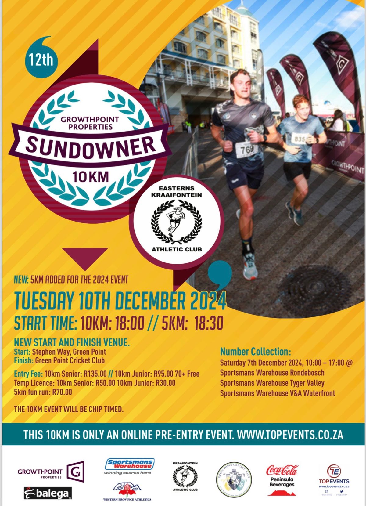 Growthpoint Properties Sundowner 10km Run\/Walk and NEW 5km Fun Run 2024