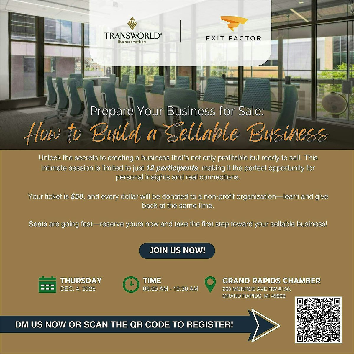 How to Build a Sellable Business at the Grand Rapids Chamber