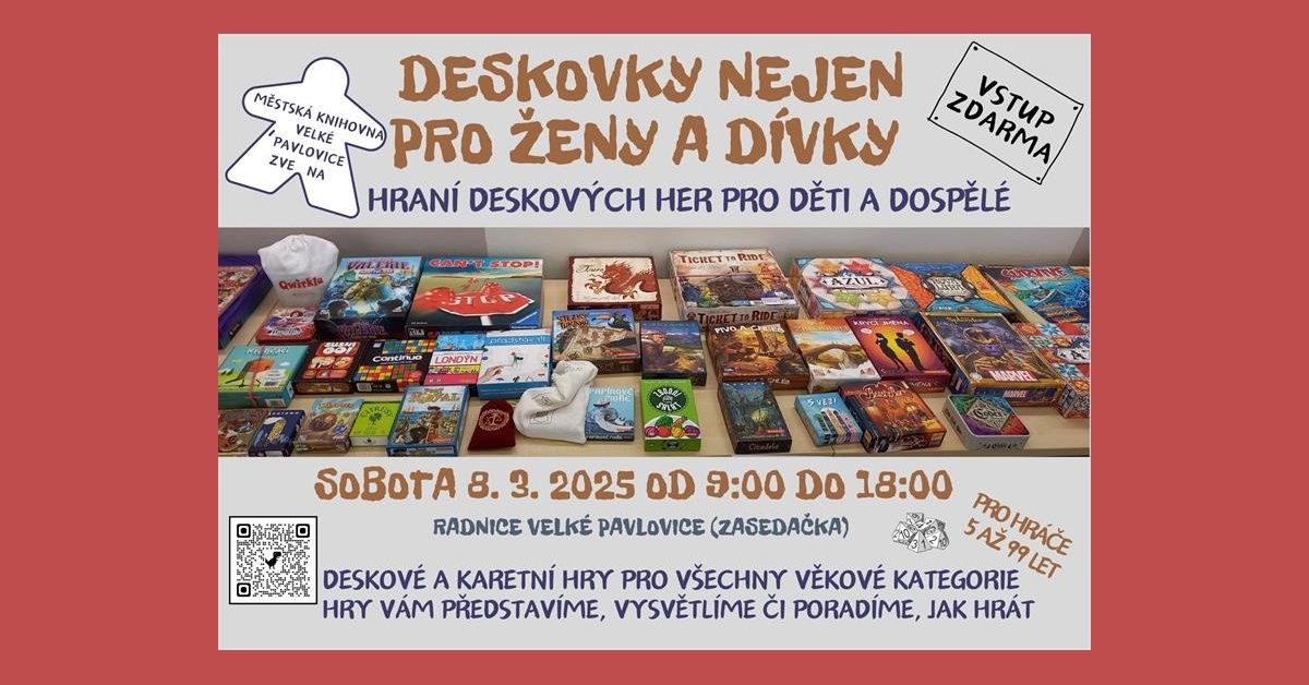 DESKOVKY NEJEN PRO \u017dENY A D\u00cdVKY s m\u011bstskou knihovnou