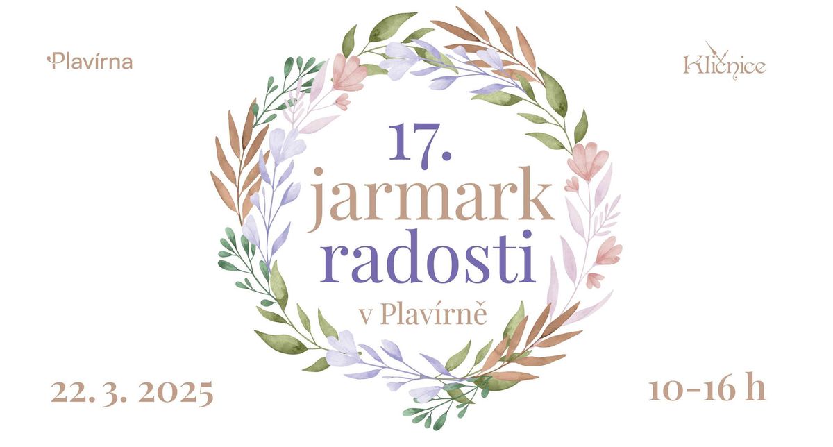 Jarmark RADOSTI \u00b9\u2077 \u0f04 v Plav\u00edrn\u011b