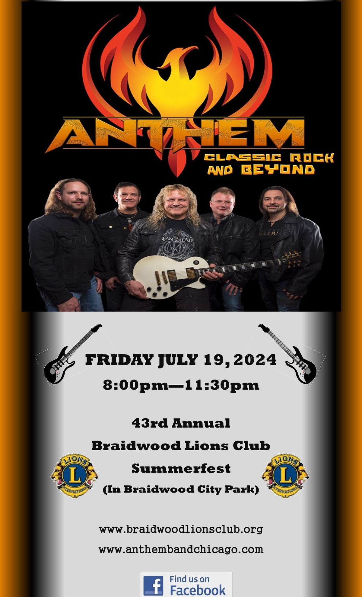 Anthem @ 43rd Annual Braidwood Lions Club Summerfest, Braidwood City ...