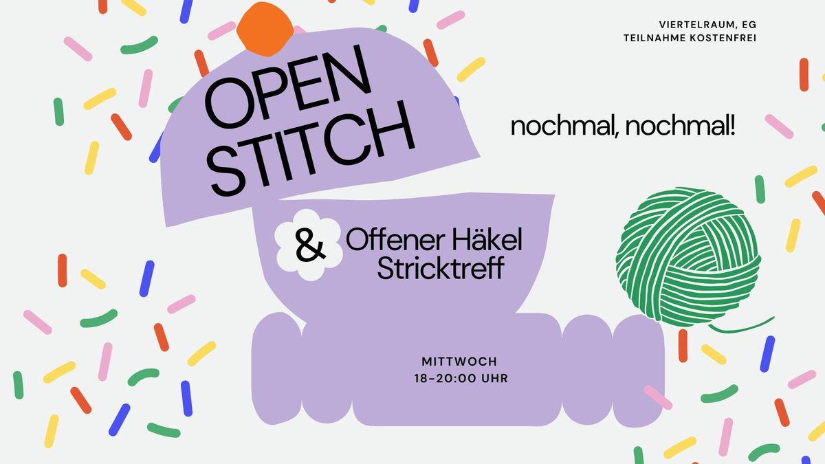 Open Stitch \/\/ Offener H\u00e4kel und Stricktreff