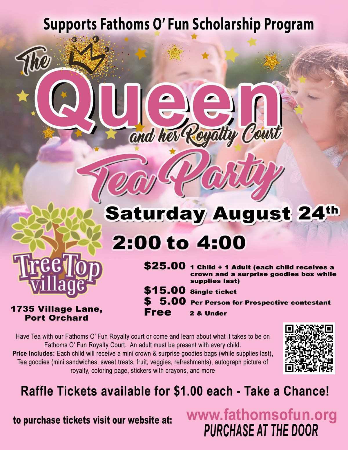 Fathoms O' Fun Scholarship Program's Queen Tea Party 