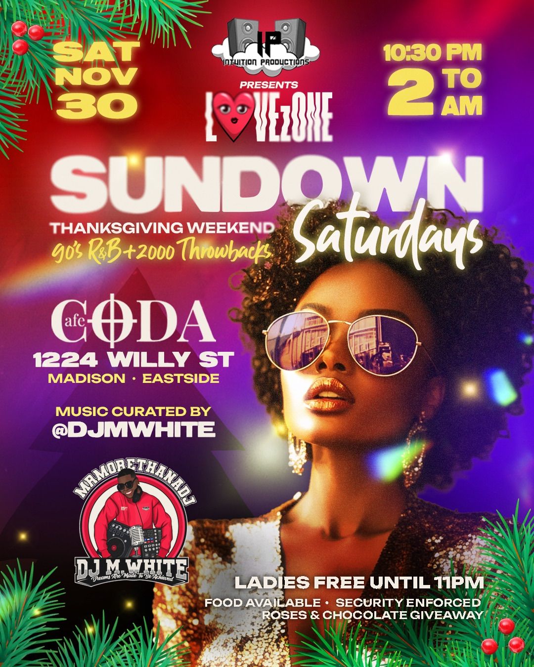 LOVEzONE: SUNDOWN SATURDAYS THANKSGIVING WEEKEND R&B PARTY AT CAFE CODA