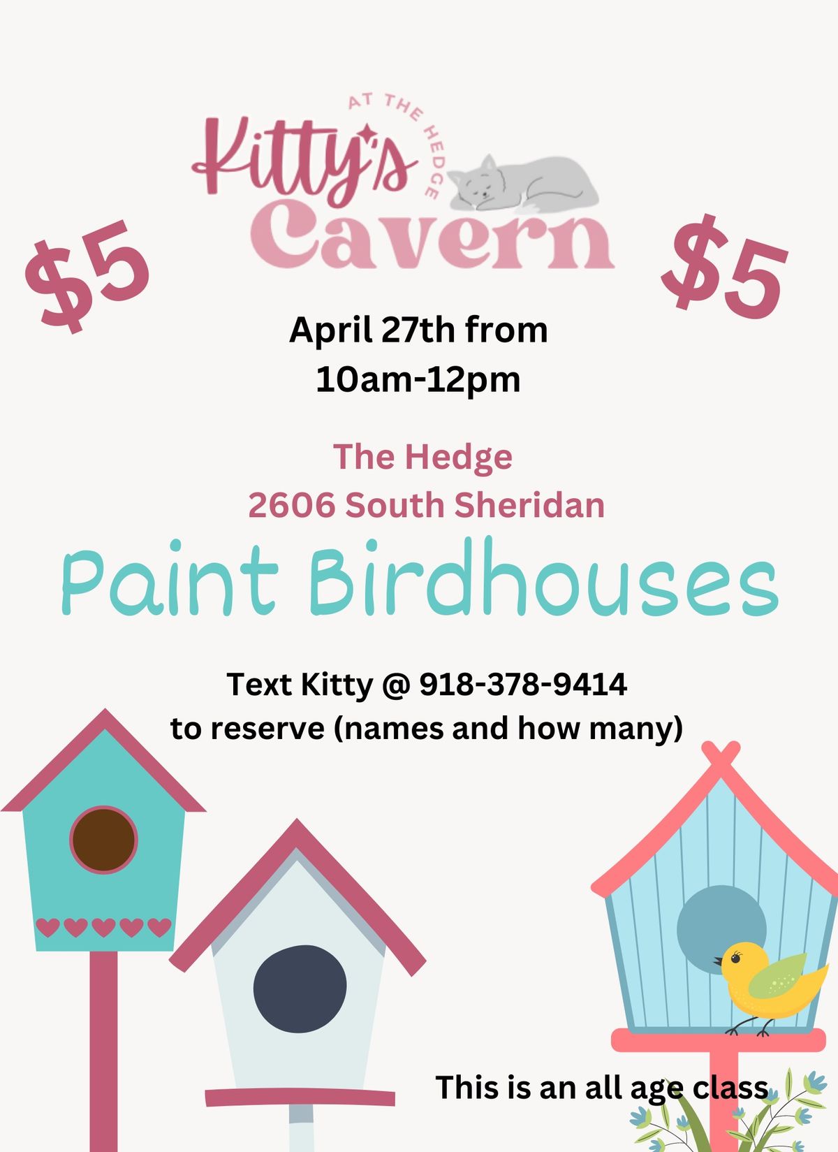 Painting Birdhouses (All Ages)