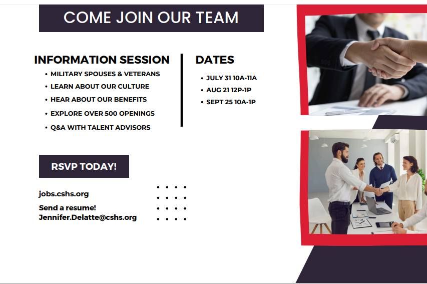 Cedars-Sinai Military Information Sessions