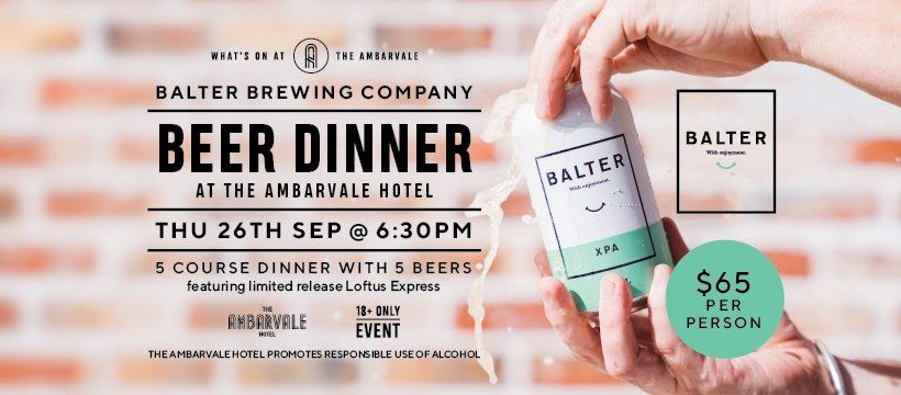 Balter Beer Dinner @ The Ambarvale Hotel