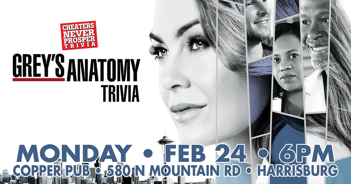 Grey's Anatomy Trivia at Copper Pub and Grille - Harrisburg