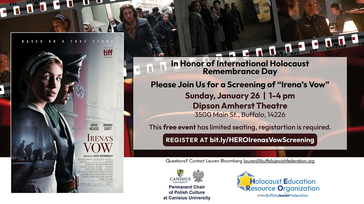 International Holocaust Remembrance Day Screening of "Irena's Vow"