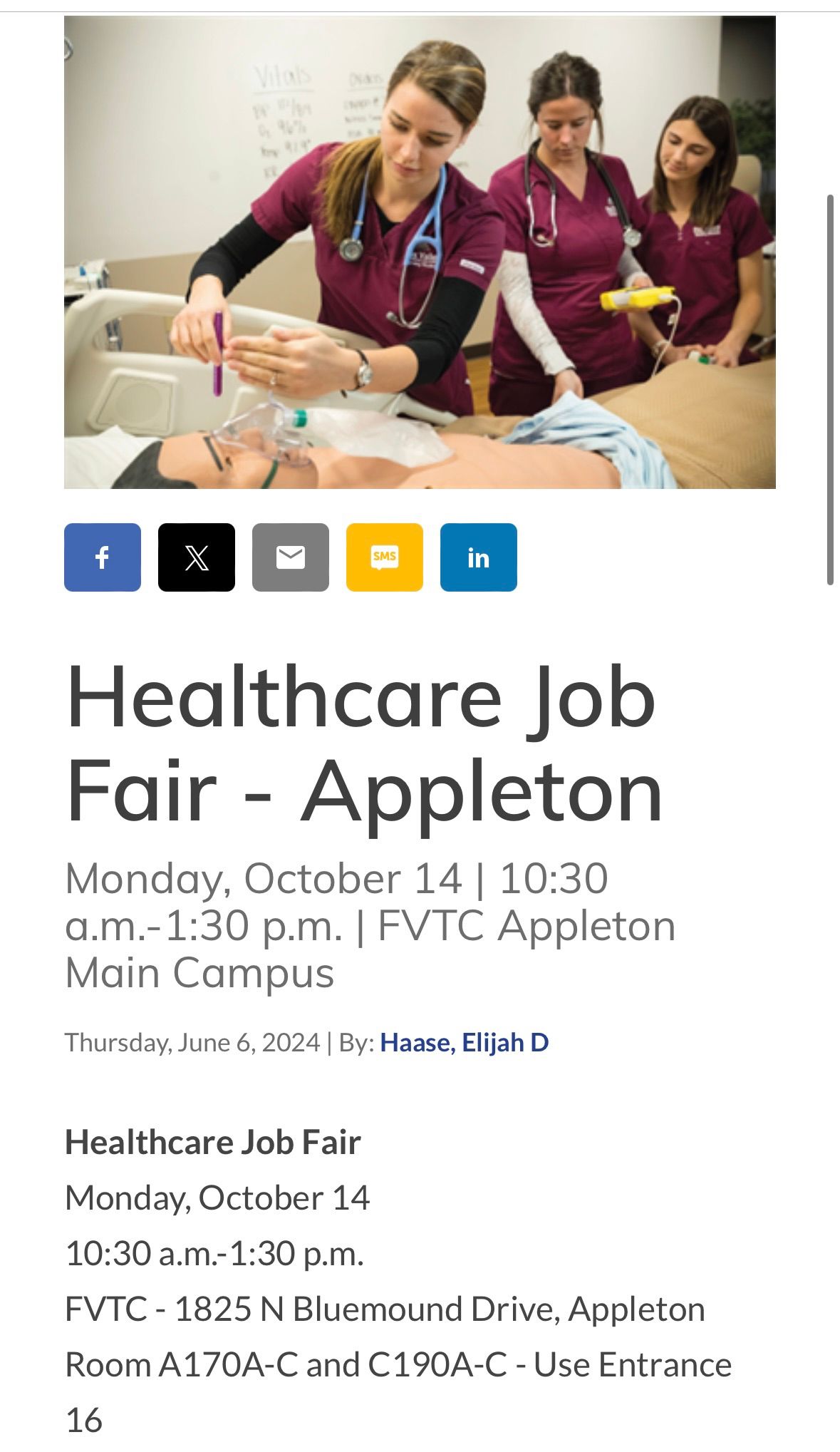 Health Care Job Fair