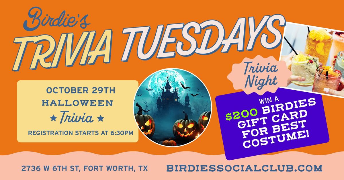 Halloween Trivia Night @ Birdie\u2019s Social Club