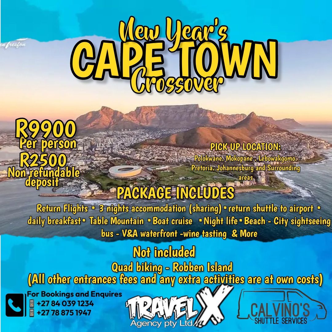 Cape Town tour (New year\u2019s cross over)