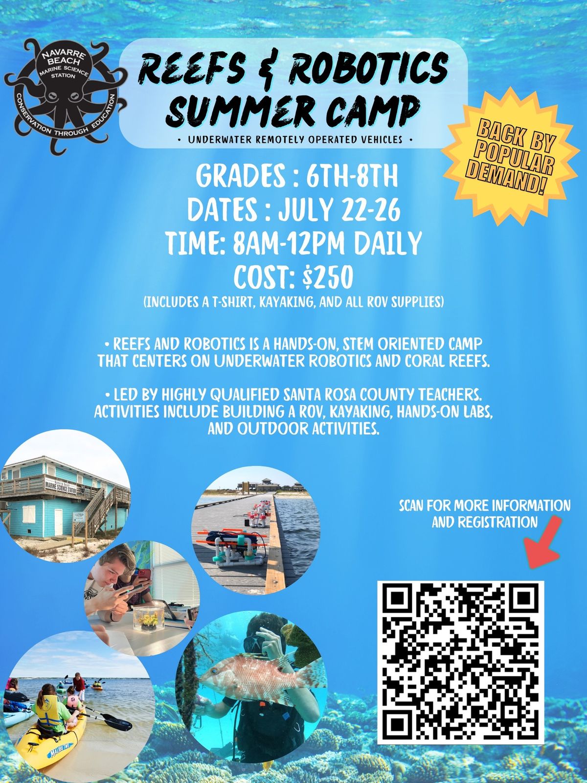 Reefs & Robotics summer camp registration is open! 