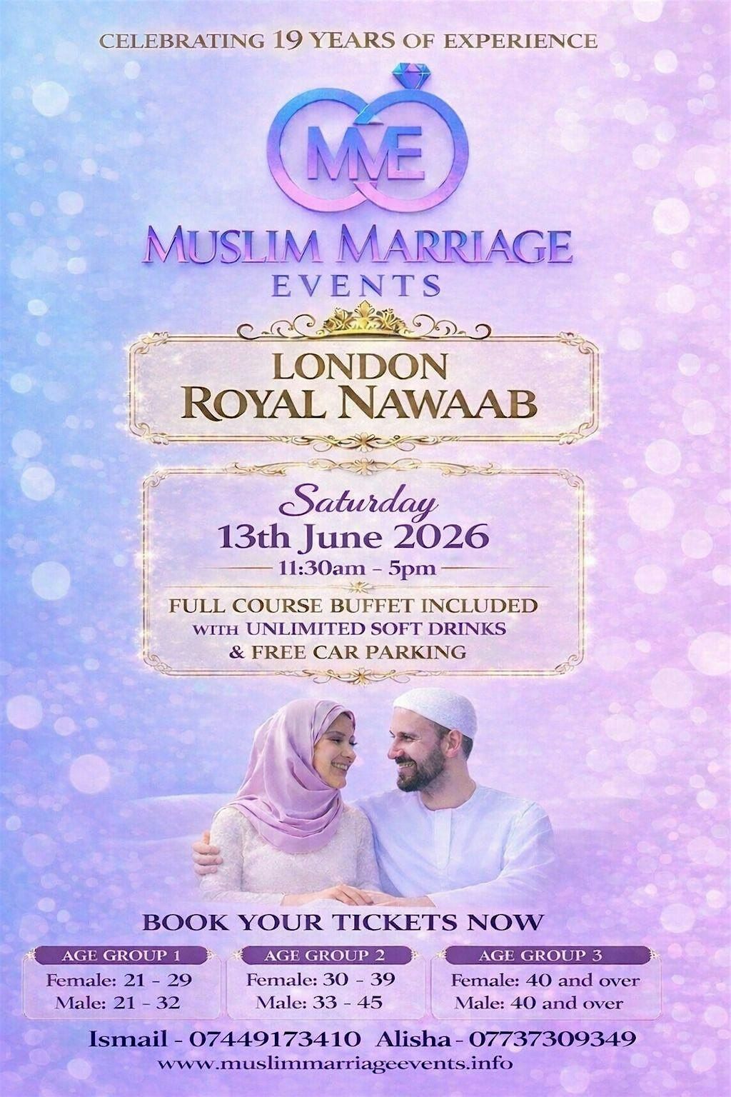 Muslim Marriage Events London - 3 Age Groups