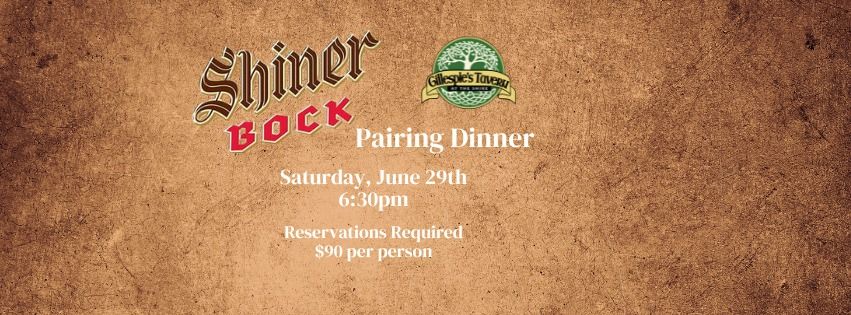 Shiner Bock Pairing Dinner