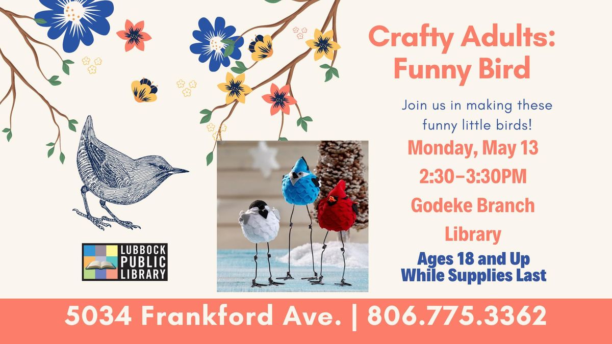 Funny Bird Craft at Godeke Branch Library
