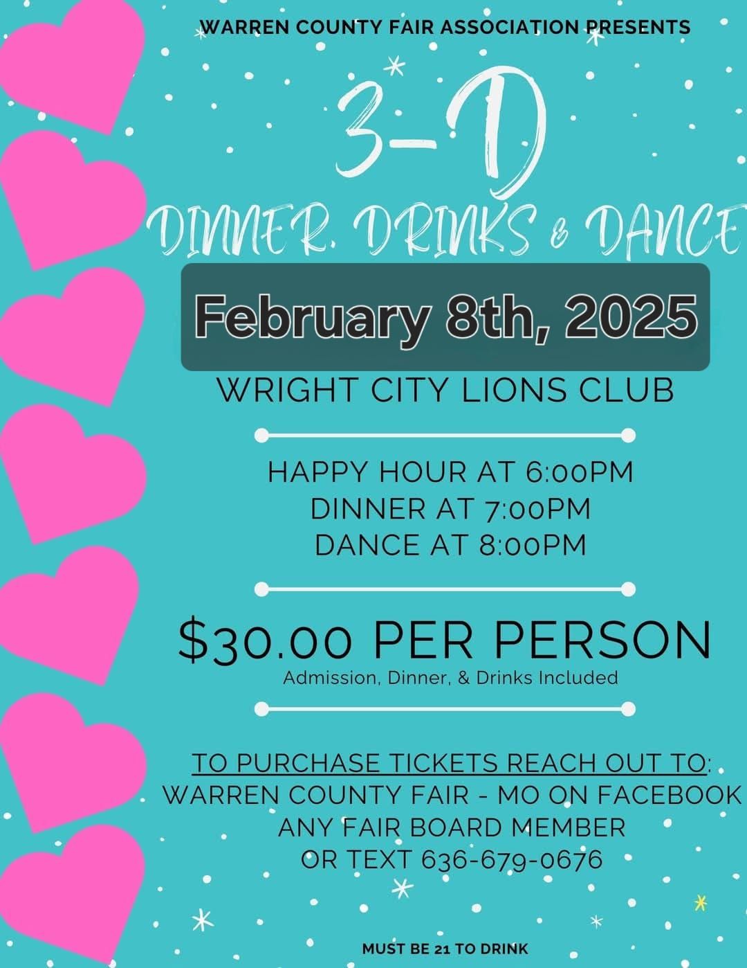 3-D Dinner, Drinks & Dance